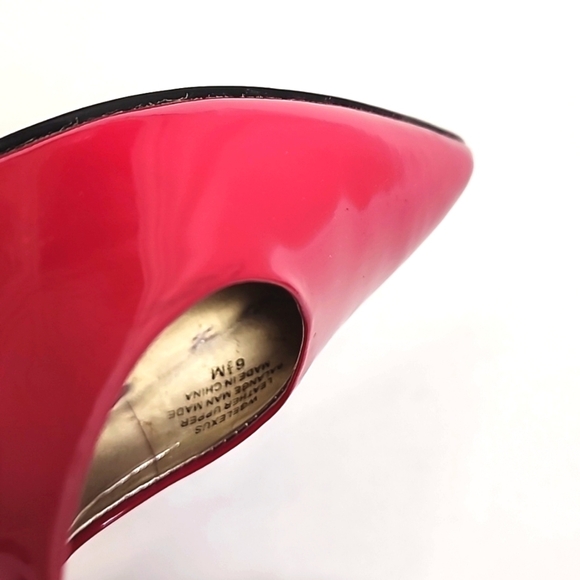 GUESS Fuisha Pink Patant Leather Heels